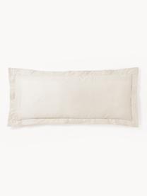 Funda de almohada estampada de satén Margot, Off White, beige claro, An 45 x L 110 cm