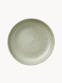 Saladiers artisanaux Nordic Marsh, 4 pièces, Grès cérame émaillé, Vert sauge, chiné, Ø 22 x haut. 5 cm