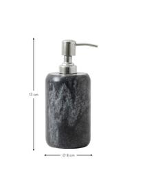 Dosificador de jabón de mármol Aggaz, Mármol, Mármol gris, Ø 8 x Al 13 cm