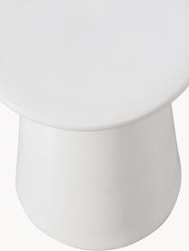 Ručne vyrobený odkladací stolík z keramiky Button, Keramika, Biela, Ø 35 x V 45 cm