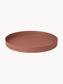 Ronde decoratieve schaal Reo, Ø 26 cm, Gepoedercoat staal, Terracotta, Ø 26 x H 3 cm