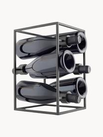 Stojak na wino Nordic Kitchen, Tworzywo sztuczne, metal, Czarny, S 22 x W 33 cm