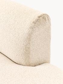 Szezlong modułowy bouclé Sofia, Tapicerka: bouclé (100% poliester) D, Stelaż: drewno świerkowe z certyf, Nogi: tworzywo sztuczne, Kremowobiały bouclé, S 160 x G 103 cm, oparcie lewostronne