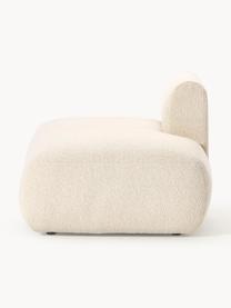 Diván modular en tejido bouclé Sofia, Tapizado: tejido bouclé (100% polié, Estructura: madera de abeto, tablero , Patas: plástico Este producto es, Bouclé beige claro, An 159 x F 103 cm, respaldo izquierdo