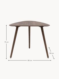 Mesa de comedor de madera Hatfield, 80 x 90 cm, Tablero: chapa de roble, madera de, Patas: tablero de fibra de densi, Madera de roble lacada en oscuro, An 80 x F 90 cm