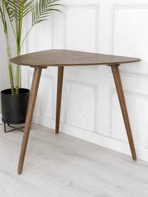 Mesa de comedor de madera Hatfield, 80 x 90 cm, Tablero: chapa de roble, madera de, Patas: tablero de fibra de densi, Madera de roble lacada en oscuro, An 80 x F 90 cm