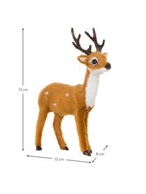 Decoratieve hertenset Deer, 3-delig, Polyresin, Bruin, grijs, wit, B 8 x H 13 cm