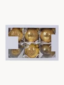 Set de bolas de Navidad Miles, 6 uds., Vidrio, Dorado, transparente, Ø 8 cm