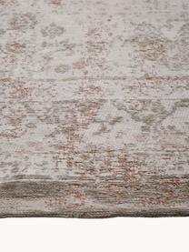 Kleine chenille vloerkleed Medaillon, Chenillegaren (100% katoen), Greige, B 240 x L 340 cm (maat XL)