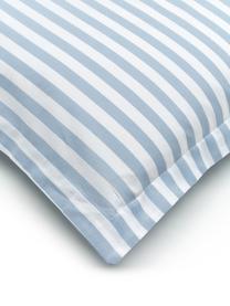 Funda de almohada de percal Yuliya, 2 uds., 40 x 80 cm, Azul, blanco, An 40 x L 80 cm