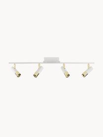 Stropná LED lampa Bobby, Biela, odtiene zlatej, Š 86 x V 13 cm