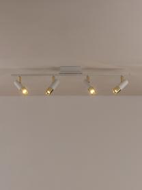 Riel LED Bobby, Anclaje: metal con pintura en polv, Estructura: metal con pintura en polv, Blanco, dorado, An 86 x Al 13 cm