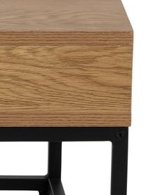 Holz-Couchtisch Willford, Tischplatte: Mitteldichte Holzfaserpla, Gestell: Metall, pulverbeschichtet, Holz, B 80 x T 80 cm