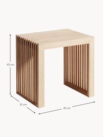 Stolička z bambusového dřeva Rib, Bambusové dřevo, Bambusové dřevo, Š 45 cm, V 43 cm