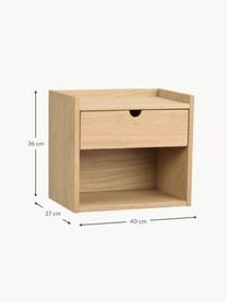 Table de chevet murale Hillmond, MDF, Bois, larg. 40 x haut. 36 cm