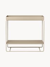 Portavaso con ripiano Plant Box, Ferro verniciato a polvere, Beige chiaro, Larg. 80 x Alt. 75 cm