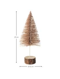 Dekorace Christmas Tree, Šampaň, hnědá, Ø 12 cm, V 29 cm