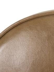 Sillón de cuero sintético Alice, Tapizado: cuero sintético (PU), Estructura: metal cromado, Marrón, An 57 x F 55 cm