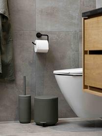 Toiletborstel Ume met houder, Houder: keramiek bedekt met zacht, Saliegroen, Ø 10 x H 39 cm