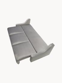 Sofá cama Lea (3 plazas), con espacio de almacenamiento, Patas: metal con pintura en polv, Terciopelo gris, An 215 x F 94 cm