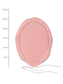 Piatto da portata in gres rosa Cloud, lung. 26 x larg. 19 cm, Gres, Rosa, Lung. 26 x Larg. 19 cm