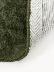 Tapis en coton tissé main Lora, Vert olive, larg. 80 x long. 150 cm (taille XS)