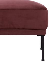 Sofa-Hocker Fluente aus Samt in Rostrot mit Metall-Füssen, Bezug: Samt (Hochwertiger Polyes, Gestell: Massives Kiefernholz, Samt Rostrot, 62 x 46 cm