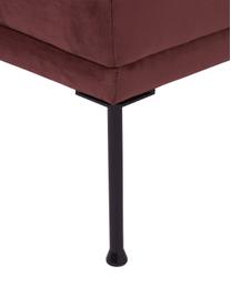 Sofa-Hocker Fluente aus Samt in Rostrot mit Metall-Füßen, Bezug: Samt (Hochwertiger Polyes, Gestell: Massives Kiefernholz, Füße: Metall, pulverbeschichtet, Samt Rostrot, 62 x 46 cm