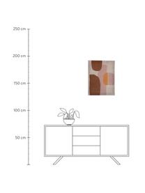 Wandobjekt Balance aus Seide, Seide, Rosa, Orange, Braun, Gebrochenes Weiß, B 50 x H 65 cm