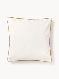 Housse de coussin en coton au design Cookies de Kera Till, Blanc cassé, ocre, multicolore, larg. 50 x long. 50 cm