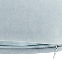Jednobarevný sametový povlak na polštář Dana, 100% bavlněný samet, Světle modrá, Š 50 cm, D 50 cm
