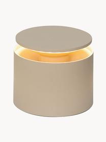 Lampada da tavolo piccola portatile a LED con luce regolabile Push-Up, Alluminio rivestito, Beige opaco, Ø 12 x Alt. 8 cm