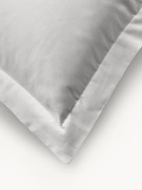 Funda de almohada de satén Premium, Gris claro, An 45 x L 110 cm