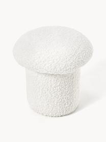 Teddy-Hocker Shroom, Bezug: 100 % Polyester (Teddyfel, Korpus: Mitteldichte Holzfaserpla, Weiß, Ø 45 x H 45 cm