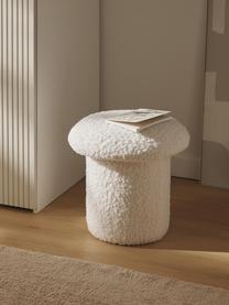 Tabouret en peluche Shroom, Blanc, Ø 45 x haut. 45 cm