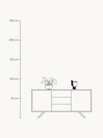 Lampada da tavolo piccola fatta a mano Blom, Paralume: plastica, Struttura: metallo rivestito, Bianco, prugna, Ø 15  x A 24 cm