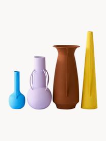 Komplet ręcznie wykonanych wazonów Roman, 4 elem., Żelazo malowane proszkowo, Lila, brązowy, żółty, jasny niebieski, Komplet z różnymi rozmiarami