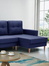 Sofa narożna z funkcją spania i miejscem do przechowywania Neo (4-osobowa), Tapicerka: 100% poliester, Ciemny niebieski, S 230 x G 140 cm