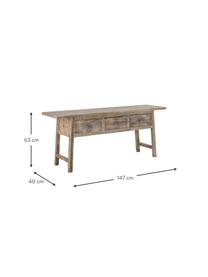Konzolový stolík z borovicového dreva Camden, Borovicové drevo, Borovicové drevo, Š 147 x V 63 cm