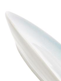 Piattino da dessert fatto a mano con smalto efficace Amalia 2 pz, Porcellana, Azzurro, bianco crema, Ø 20 cm