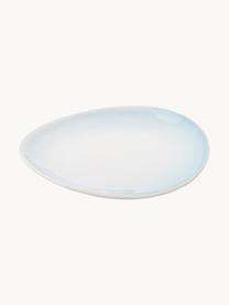 Platos postre artesanales Amalia, 2 uds., Cerámica, Azul claro, blanco crema, Ø 20 cm