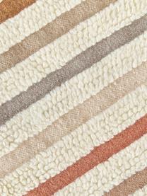 Tappeto kilim fatto a mano con frange Calais, 80% lana, 20% cotone

Nel caso dei tappeti di lana, le fibre posso allentarsi nelle prime settimane di utilizzo, questo si riduce con l'uso quotidiano e la peluria diminuisce., Beige, terracotta, taupe, Larg. 80 x Lung. 150 cm (taglia XS)