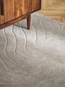 Alfombra artesanal de lana Aaron, Parte superior: 100% lana, Reverso: 100% algodón Las alfombra, Greige, An 300 x L 400 cm (Tamaño XL)