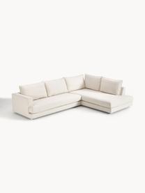 Ecksofa Tribeca, Bezug: 100 % Polyester Der hochw, Gestell: Massives Kiefernholz, Webstoff Cremeweiss, B 274 x T 192 cm, Eckteil rechts