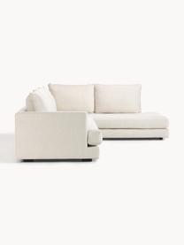 Ecksofa Tribeca, Bezug: 100 % Polyester Der hochw, Gestell: Massives Kiefernholz, Webstoff Cremeweiss, B 274 x T 192 cm, Eckteil rechts