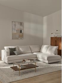 Ecksofa Tribeca, Bezug: 100 % Polyester Der hochw, Gestell: Massives Kiefernholz, Webstoff Cremeweiss, B 274 x T 192 cm, Eckteil rechts