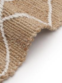 Handgefertigter Jute-Läufer Kunu, 100 % Jute

Mindestens 50 % der in diesem Produkt verwendeten Textilien bestehen aus Jutefasern. Jutefasern sind ein schnell nachwachsender Rohstoff und zeichnen sich besonders durch einen geringen Wasserverbrauch im Anbau und während der Verarbeitung aus. Zudem ist das Material vollständig ökologisch abbaubar., Braun, Weiß, B 80 x L 200 cm