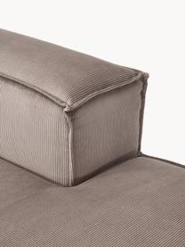 Chaise longue module Lennon van corduroy, Bekleding: corduroy (92% polyester, , Frame: massief grenenhout, multi, Poten: kunststof Dit product is , Corduroy taupe, B 150 x D 119 cm, rugleuning rechts