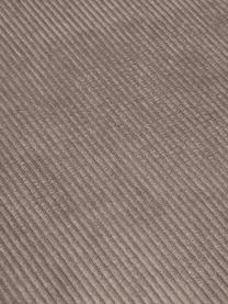 Méridienne modulable en velours côtelé Lennon, Velours côtelé taupe, larg. 150 x prof. 119 cm, dossier à droite