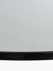 Mesa auxiliar Valentina, tablero de vidrio, Tablero: vidrio, Estante: tablero de fibras de dens, Estructura: metal con pintura en polv, Madera de fresno pintada en negro, Ø 44 x Al 50 cm
